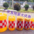 防撞桶道路施工水马安全防护反光桶塑料反光路障交通设施 加厚款滚塑防撞桶600*800(黄黑反光膜)
