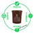 上海垃圾分类垃圾桶大号干垃圾湿垃圾户外圆形咖啡色棕色厨房物业 棕色100升湿垃圾无盖