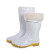 鸣固 雨靴 防滑耐油保暖高筒白色加棉牛筋底雨鞋 41码 MG-ZB-4630-1
