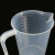 铸固 加盖塑料量杯 实验室带把手pp透明刻度杯塑料带盖测量杯计量杯 500-5000套装（共5个） 