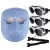 电焊面罩焊工面罩眼镜防护头戴式氩弧焊烧焊护脸防烤面具焊帽 透气面罩+3个黑色眼镜+松紧带