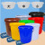 干湿过滤分离带滤网垃圾桶大号厨房厨余茶水茶叶沥水水桶篮桶 蓝色14升有盖子+蓝色沥水篮