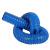 PVC蓝色工业吸尘软管木工100/110/120/130/50雕刻开料机伸缩风管 内径100mm1米