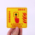 联嘉 消防标识手动报警按钮牌 安全标示牌 提示标识 标示贴 标识牌  黄按钮标识 10x10cm 50个/包