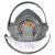 思创科技橡胶防尘面罩口罩防雾霾细微颗粒物打磨半面具 ST-1060C 防尘面罩(内含1片滤棉)