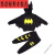 米可杉童装万圣节儿童服装cosplay蝙蝠侠衣服男童套装幼儿园化妆舞会角 黑色+眼罩披风 120码建议身高110cm