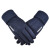 赫思迪格 麂皮绒手套 冬季全指保暖加绒触屏户外防风骑行防滑手套 蓝色3双 JG-1682