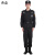 希盒作训服长袖薄款保安全套夏装制服工作服套装保安服一套+配件+帽子+腰带 黑色 175/XL