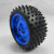 智能小车机器人轮胎 三色 防滑防震轮子 直径85MM 38MM宽车模胎 五纹蓝色82MM平跑
