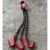 羊角钩吊链大开口起重吊索具钢管尖钩挂钩锰钢链条多钩组合吊 单钩2吨链长0.5米
