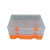 长方形双层分格乐高积木收纳盒工具盒PP塑料空盒储物盒零件盒 透明