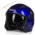 捷凯-512男女通用摩托车电动车头盔3/4双镜片安全头盔原厂 蓝色 XXL