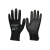 定制劳保防护pu薄款防滑耐磨浸胶电子工业维修工作手套 黑色 12双 S