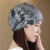 曌月女士化疗后戴的薄款帽子光头帽子夏季透气专用包头开颅蕾丝月子帽 双色绣线灰色 均码(54-60cm有弹性)