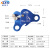 自锁器高空绳索防坠器A型流动防坠落器抓绳器高空作业攀岩止坠器 蓝色自锁器铝合金钩