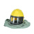 LISM喷砂头盔喷砂房沙帽ABS喷砂帽帆布喷砂服高压喷砂机配件定制 黄色喷砂头盔氧气管一条