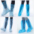 莱文格（LEVENGER）漂流户外防水一次性鞋套 高筒雨天骑行防滑加长厚款一次性雨鞋套 薄款独立包装(一只价)(白色蓝色随机发) 常规