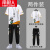 南极人（Nanjiren）夏季套装男士宽松青少年学生运动短袖两件套韩版潮流休闲衣服一套 可爱熊白色套装(短 袖+长裤) L (100-120斤)