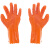 出极 浸胶工业手套 加厚PVC手套 橡胶劳保手套 单位:双 加绒橘色防滑颗粒手套10双 