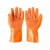耐适达 橘色颗粒防滑防酸防碱防油防热防过敏棉内衬PVC浸塑手套905A/双 橘色