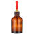 玻璃滴瓶实验室3060125ml附胶帽红皮头红胶头白色棕色玻璃点滴瓶胶头滴管英式刻度滴瓶 普料棕色30ML/一箱200个