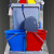 冰禹 BGA-255 多功能清洁手推车 酒店商场带储物箱工具车 20L双色桶 1个 下单备注颜色