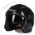 捷凯-512男女通用摩托车电动车头盔3/4双镜片安全头盔原厂 亮黑 L