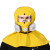 赛瑞佳防毒面具全面罩化工喷漆农封闭帽子呼吸器全脸防护头罩放毒防尘b 黄色套装+50片过滤棉