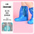 东部工品一次性防雨鞋套防水儿童成人通用防水雨天加厚雨靴长高筒 成人蓝色短/10包 