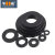 黑色尼龙垫片塑料圆形平垫耐高温绝缘塑胶平垫圈M2M4M5M6M8-M20 尼龙平垫圈(黑色套装)