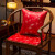 法饰生活中式椅子坐垫茶台椅垫与靠背新红木沙发实木茶桌餐圈椅太师椅座垫 红色 富贵竹(椅垫 3CM单滚边) 单椅垫：45*38CM 海绵内芯