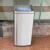 不锈钢垃圾桶30L大容量走廊公司电梯洗手间敞口无盖擦手纸直筒 40升黑金 长40*宽26*高72cm