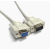 订制特殊DB9针串口线 针对孔RS232连接线 公对母 COM数据线 白色 0.5m