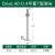 高度规t型测针加工中心百分表千分表探针M2.5螺纹同心测杆探头 D6*0.4-40L