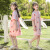 迪士尼（Disney）刺绣樱桃女童连衣裙2024夏季新款儿童装polo衫裙女孩夏装公主裙子 粉色樱桃裙 110cm