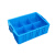 车载专用收纳盒分格零件盒小号无格周转箱长方形配件箱盖子物料盒 RG.415.二格箱+蓝色
