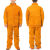 防阻燃电焊工作服防电焊焊接防护服耐高温防烫 橘色全皮上衣 XL