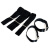铸固 魔术贴扎带 织尼龙搭扣自粘绑带货物捆绑强力卡板固定带 3.8cm*20cm*2条黑色