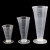动力瓦特 三角量杯带刻度 塑料量杯 透明杯容量杯 25ml+50ml+100ml 