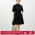 麦檬MM麦檬氧气裙商场同款24夏季新款短款连衣裙小个子5F4192183 黑色 160/84A/M