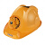 YHGFEE内置有带风扇的帽子太阳能安帽头盔工地充电夏透气遮阳降温带灯 轻便双风扇帽DF08-8000L黄色