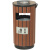 户外垃圾桶分类环卫 商用室外公园景区小区 大号金属果皮箱不锈钢 标准款咖啡色