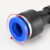 赫钢 PU软管塑料对接快插快速接头PG气动气管变径接头 PG6-4（50个/包）蓝 