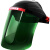 电焊防护焊帽护眼护脸防烤脸电焊工专用电焊帽头套焊工面罩 电焊面罩+绿色面屏片