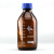 蓝盖试剂瓶100-20000ml螺纹口玻璃丝口化学广口样品实验棕色 1L(1000ml)透明蓝盖普通料