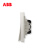ABB开关插座面板 一开双切 轩致框雅典白色系列一位双切 AF125