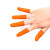 冰禹 一次性防滑乳胶手指套 劳保护指套 橘黄色 中号 BH-288