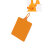 昊鹰 塑料标签牌 物流吊牌塑料挂签快运扎带标签牌 塑料吊牌 橙色100只