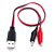 央光 USB-A公转2鳄鱼夹线 USB转红黑鱼夹测试线 USB转鱼夹线 0.5米 YG-TYX15