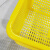 塑料收纳框长方形洗菜篮周转箱加厚漏水胶筐子商用沥水网大孔水果 黄色A11【51*40*14厘米】